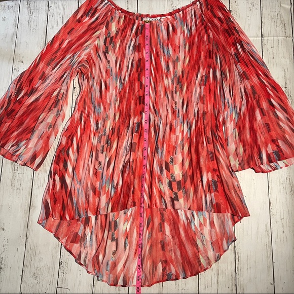 Cato Large stretchy hi low long top Coral/pinkish - Picture 5 of 7